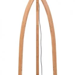Good & Mojo Lampadaires Lampadaire Tripode Bambou Et Lin Naturel Blanc H160cm -Lampadaires || Lustres || Guirlandes et décorations lumineuses Soldes lampadaire tripode bambou et lin naturel blanc h160cm 5