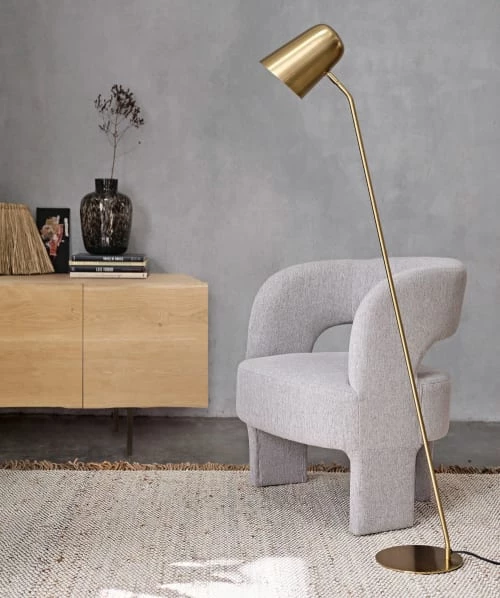 Maisons Du Monde Lampadaires Lampadaire Vintage En Métal Doré H140 6 Maisons Du Monde Lampadaires Lampadaire Vintage En Métal Doré H140 – Image 4