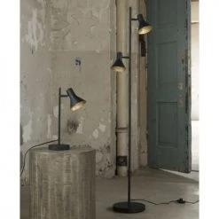 Lampea Lampadaires Lampadaire Vintage En Métal Noir 2 Lampes -Lampadaires || Lustres || Guirlandes et décorations lumineuses Soldes lampadaire vintage en metal noir 2 lampes 1