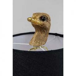 Kare Design Lampadaires Lampe Autruche En Polyrésine Dorée Et Abat-jour Noir H69 -Lampadaires || Lustres || Guirlandes et décorations lumineuses Soldes lampe autruche en polyresine doree et abat jour noir h69 2