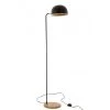 LANADECO Lampadaires Lampe Métal Noir Bois Naturel H130cm -Lampadaires || Lustres || Guirlandes et décorations lumineuses Soldes lampe metal noir bois naturel h130cm
