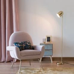Maisons Du Monde Lampadaires Liseuse En Métal Doré H140 -Lampadaires || Lustres || Guirlandes et décorations lumineuses Soldes liseuse en metal dore h140 1000 3 3 195163 2