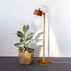 DIZY Design Lampadaires Luminaire à Poser Chêne Et Métal Terracotta -Lampadaires || Lustres || Guirlandes et décorations lumineuses Soldes luminaire a poser chene et metal terracotta 15