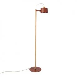 DIZY Design Lampadaires Luminaire à Poser Chêne Et Métal Terracotta
