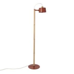 DIZY Design Lampadaires Luminaire à Poser Chêne Et Métal Vernis BRUT -Lampadaires || Lustres || Guirlandes et décorations lumineuses Soldes luminaire a poser chene et metal terracotta 7