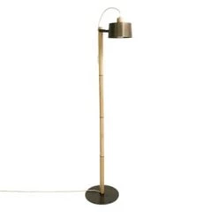 DIZY Design Lampadaires Luminaire à Poser Chêne Et Métal Blanc -Lampadaires || Lustres || Guirlandes et décorations lumineuses Soldes luminaire a poser chene et metal vernis brut 5